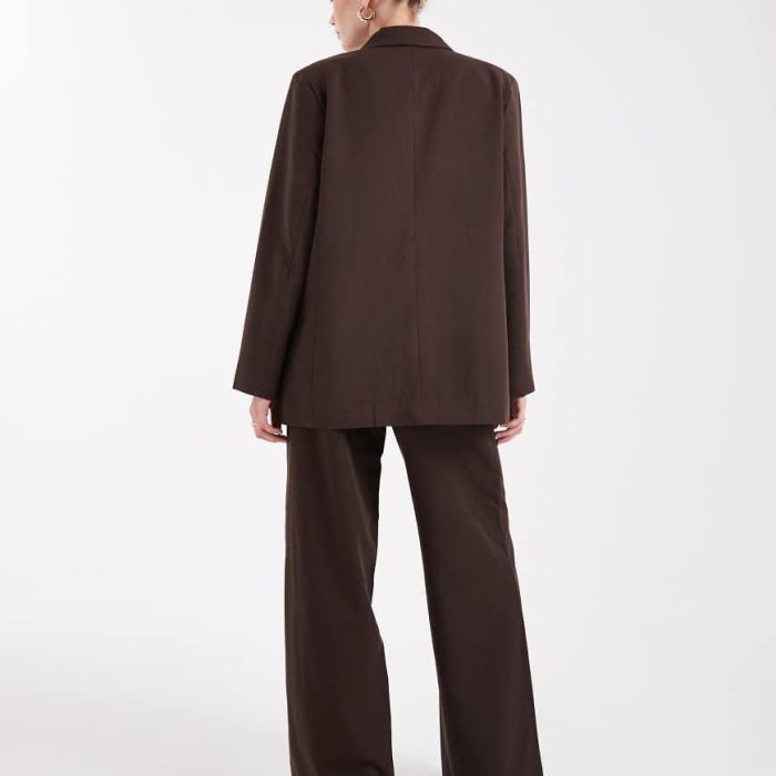 Pieces wide leg dad trousers with belt loops in