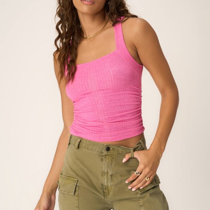 ASOS DESIGN polyamide ruched tank top