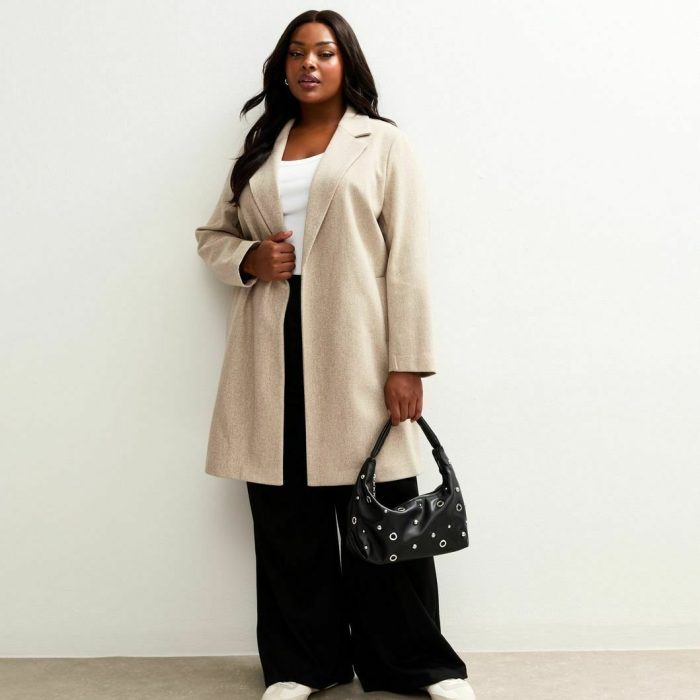 New Look Curve unlined formal coat