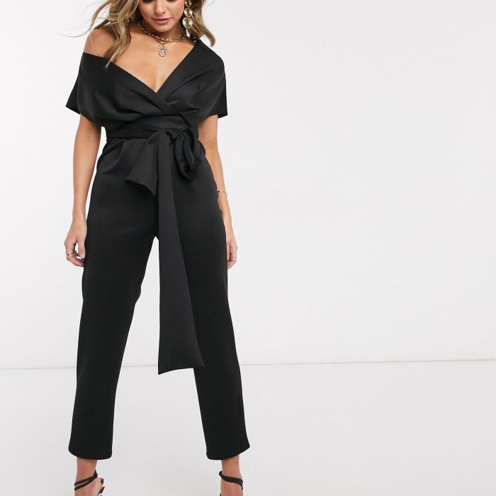 ASOS DESIGN scuba fallen shoulder manipulated