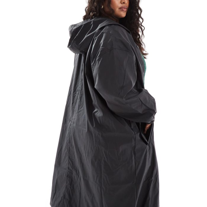ASOS DESIGN rubberised rain parka coat