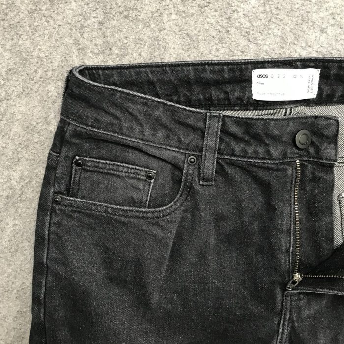 ASOS DESIGN skinny jeans in washed black
