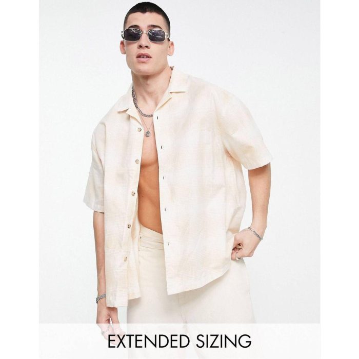 ASOS DESIGN boxy oversized revere shirt with