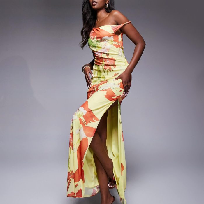 ASOS DESIGN twist shoulder with lace up back