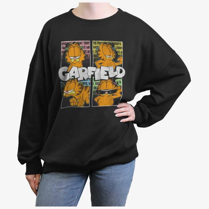 Daisy Street garfield print sweatshirt in navy