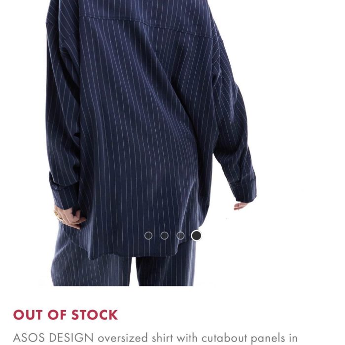 ASOS DESIGN co-ord 90s oversized shirt in blue and