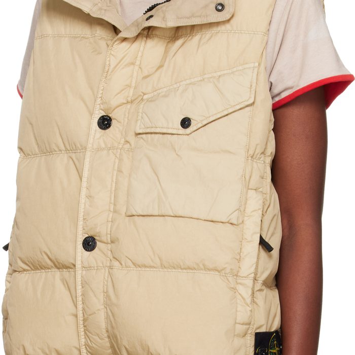 ASOS DESIGN laddered boucle vest with gold trim